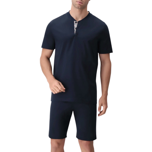 Pigiama Corto Serafino in Cotone Jersey Basic VPRT93071 - Perofil