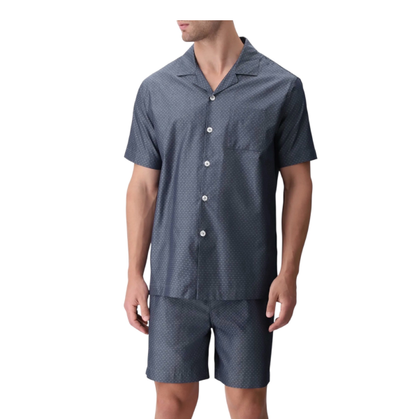 Pigiama Corto con Bottoni in Tela di Cotone Fantasie Camiceria VPRT93080 - Perofil